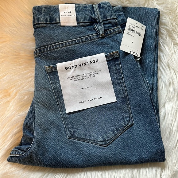 Good American Good Vintage With Frayed Hem Indigo Size 4 - Picture 5 of 14